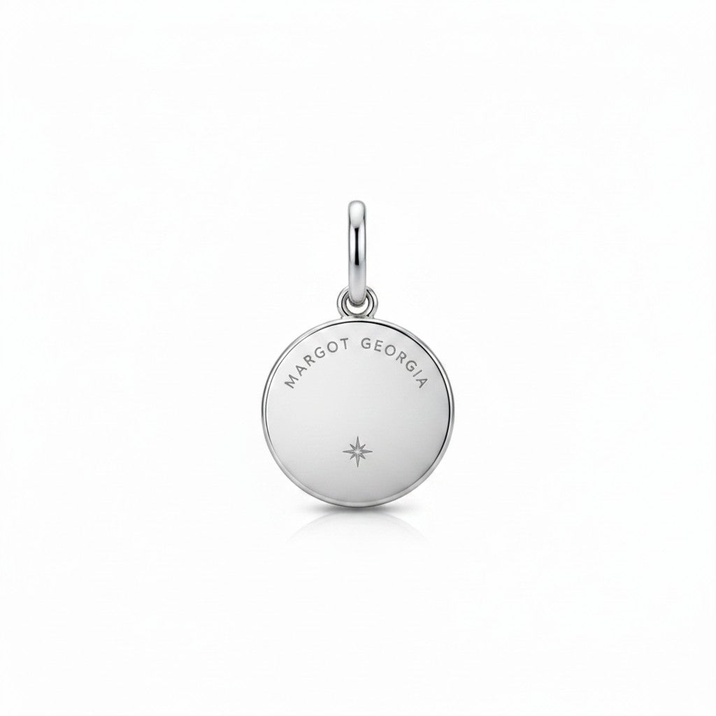 Maris Compass Pendant – Rhodium Plated over Sterling Silver