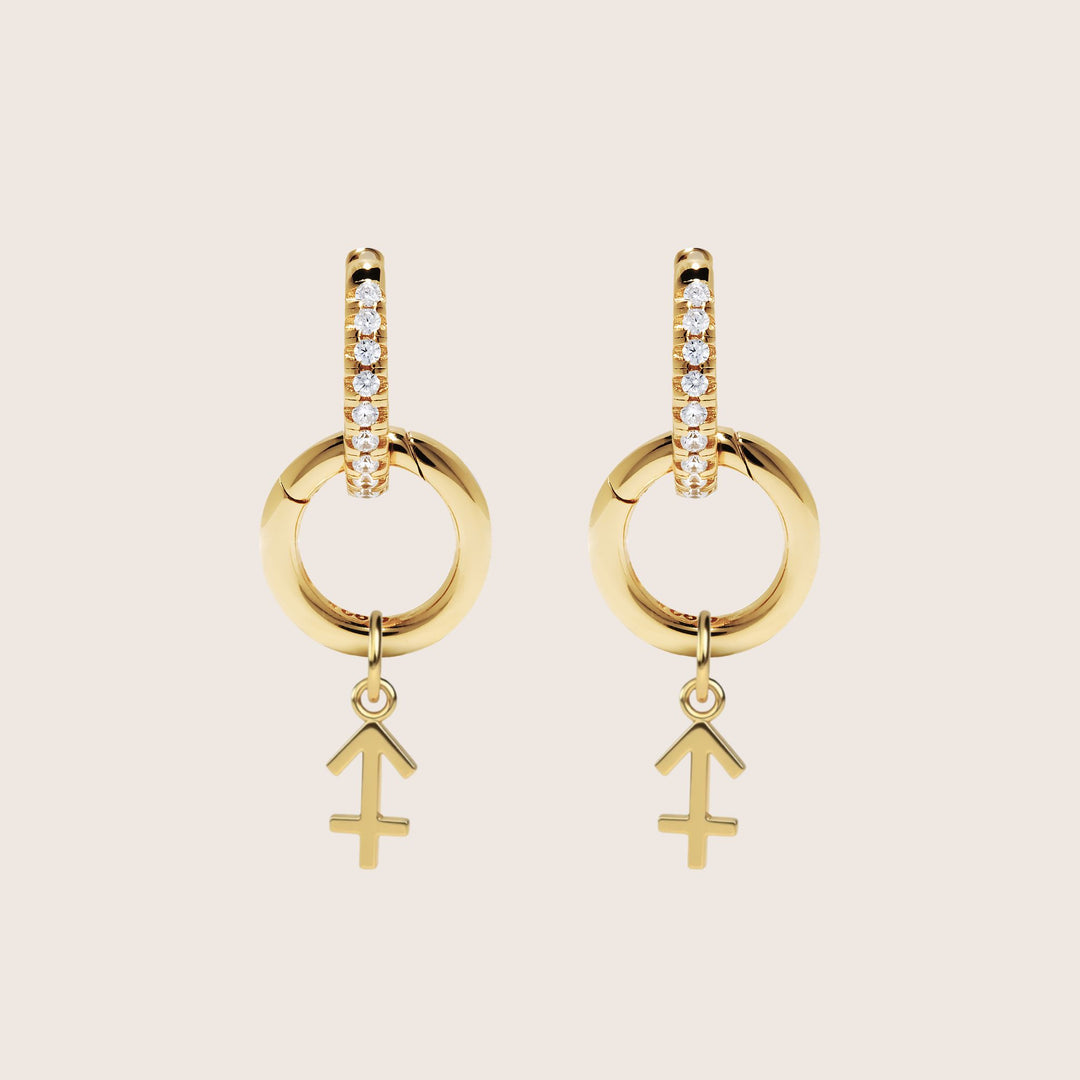 Sagittarius Zodiac Charm – Gold Plated over Sterling Silver