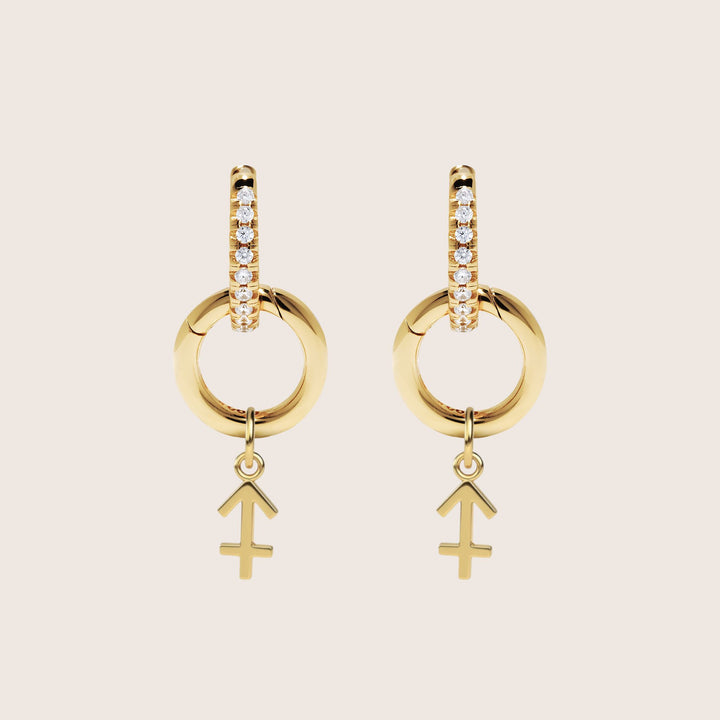 Sagittarius Zodiac Charm – Gold Plated over Sterling Silver