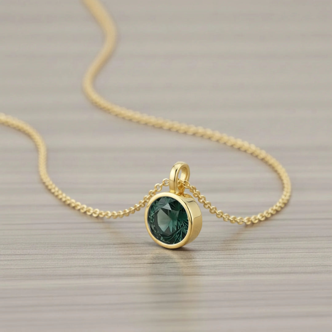 May Emerald Birthstone Charm – 18K Gold Plated over Sterling Silver
