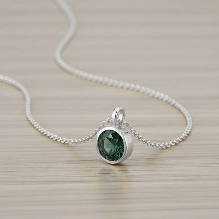 May Emerald Birthstone Charm – Rhodium Plated over Sterling Silver