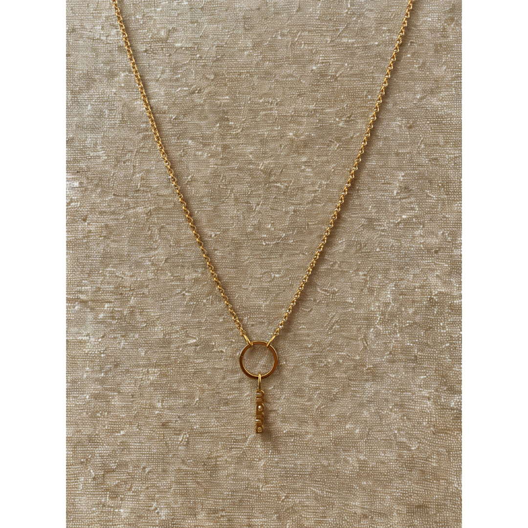 18K Gold CharmEdit Necklace with Customisable Front Link