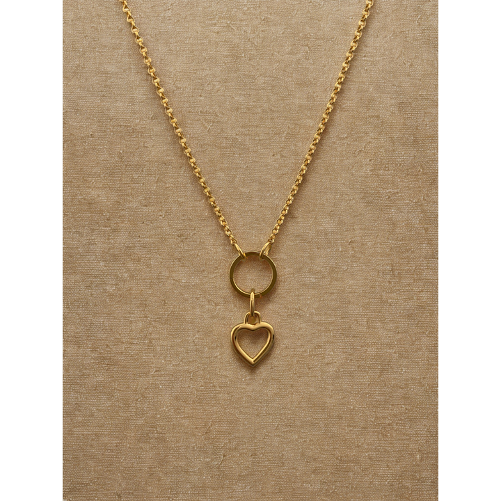 18K Gold CharmEdit Necklace with Customisable Front Link