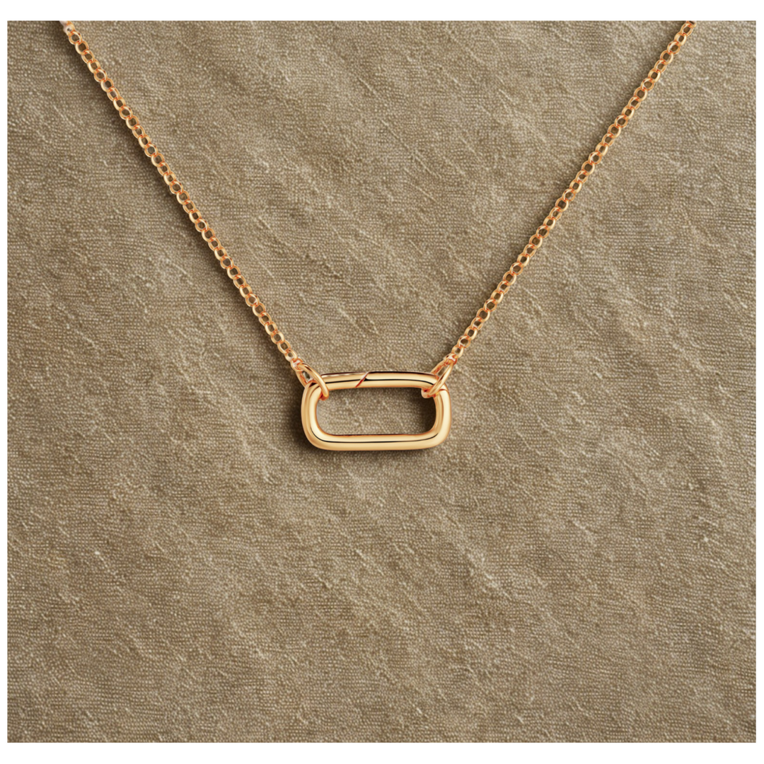 18K Gold CharmEdit Necklace with Customisable Front Link
