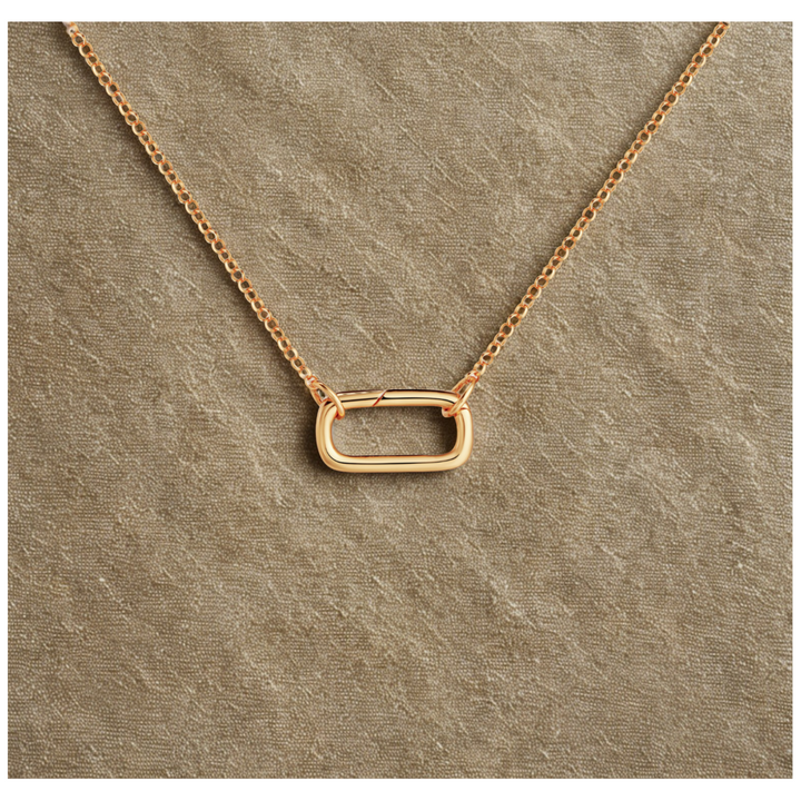 18K Gold CharmEdit Necklace with Customisable Front Link