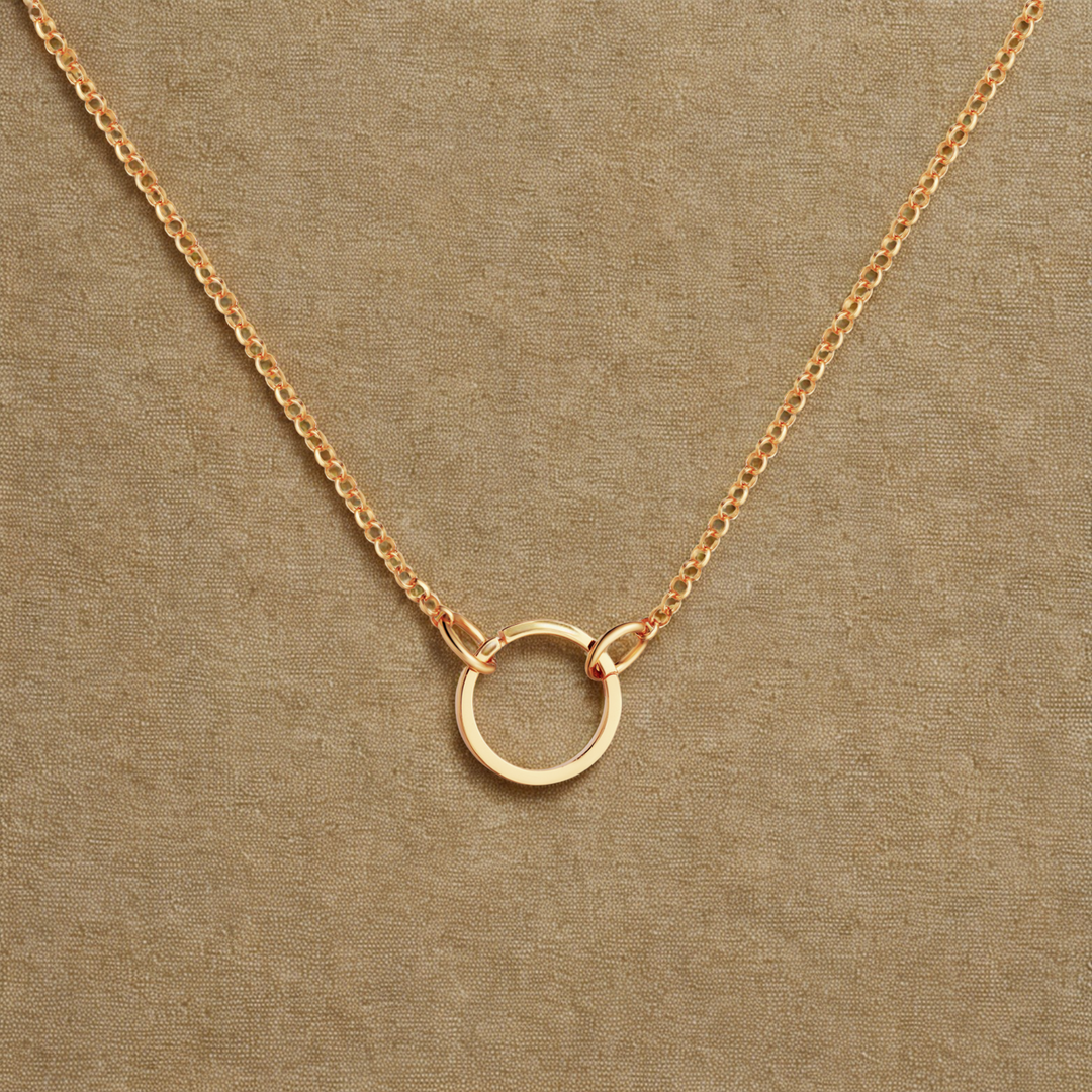 18K Gold CharmEdit Necklace with Customisable Front Link