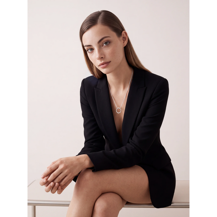 Orbis Necklace – Rhodium Plated Sterling Silver