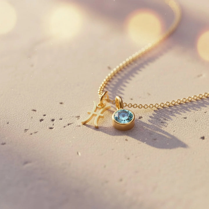Pisces Zodiac Charm – 18K Gold Plating over Sterling Silver