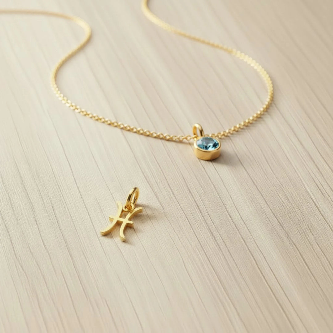Pisces Celestial Pair – 18K Gold Plated over Sterling Silver