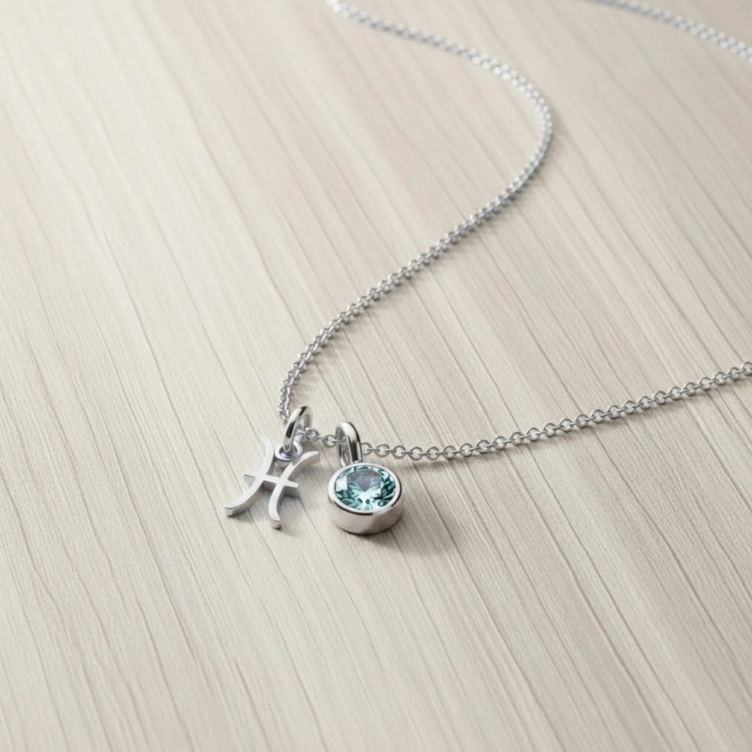 Pisces Celestial Pair – Rhodium Plated over Sterling Silver