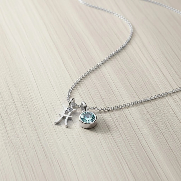 Pisces Celestial Pair – Rhodium Plated over Sterling Silver