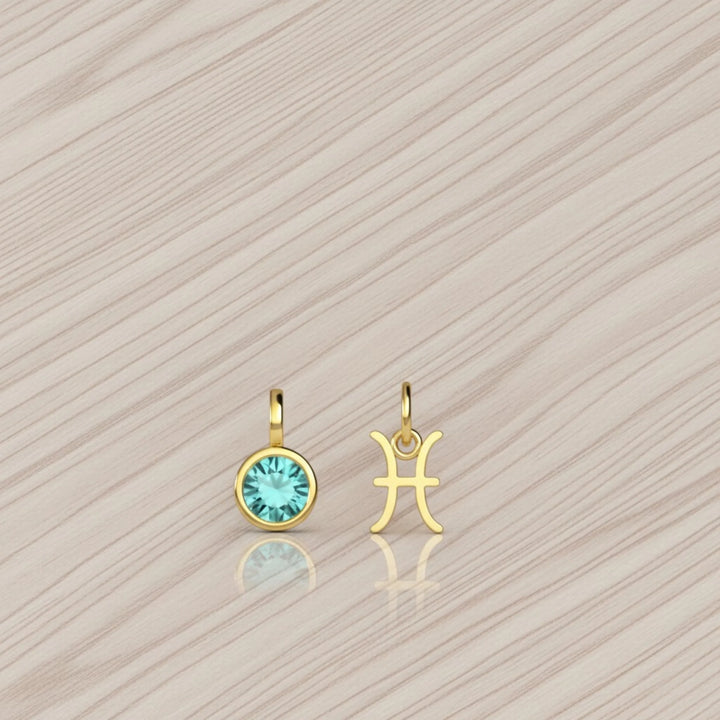 Pisces Celestial Pair – 18K Gold Plated over Sterling Silver