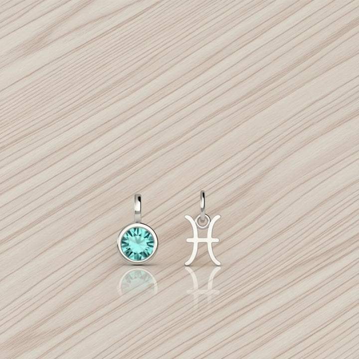 Pisces Celestial Pair – Rhodium Plated over Sterling Silver