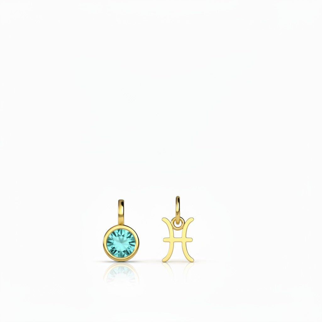 Pisces Celestial Pair – 18K Gold Plated over Sterling Silver