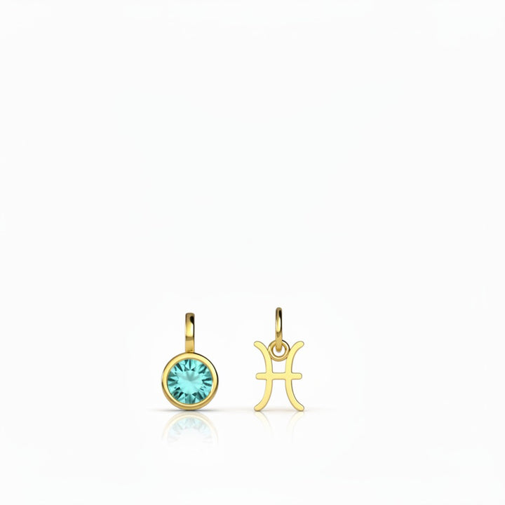 Pisces Celestial Pair – 18K Gold Plated over Sterling Silver