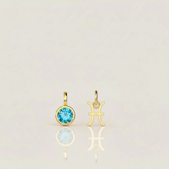 Pisces Celestial Pair – 18K Gold Plated over Sterling Silver