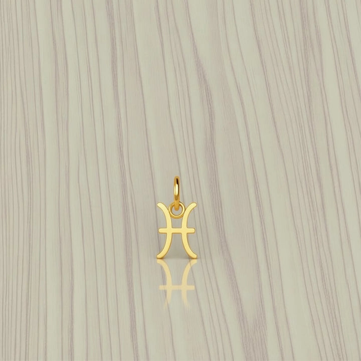 Pisces Zodiac Charm – 18K Gold Plating over Sterling Silver