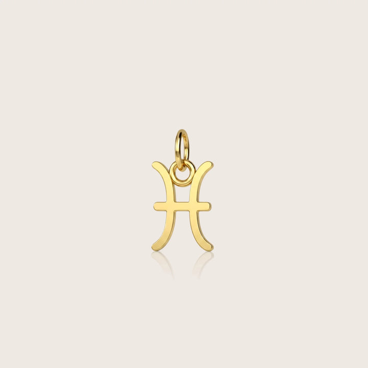 Pisces Zodiac Charm – 18K Gold Plating over Sterling Silver