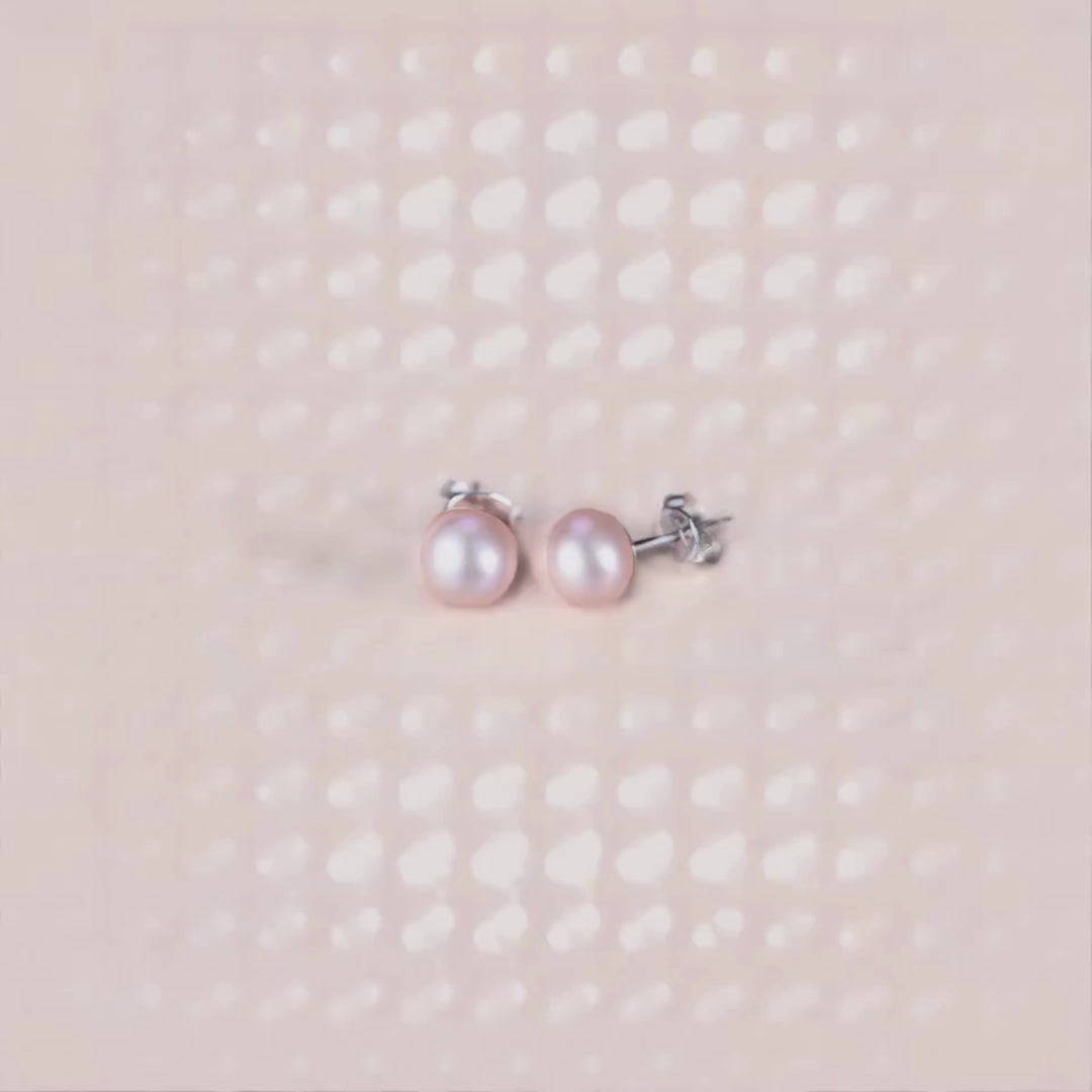 925 Sterling Silver Lula Pearl Stud Earrings