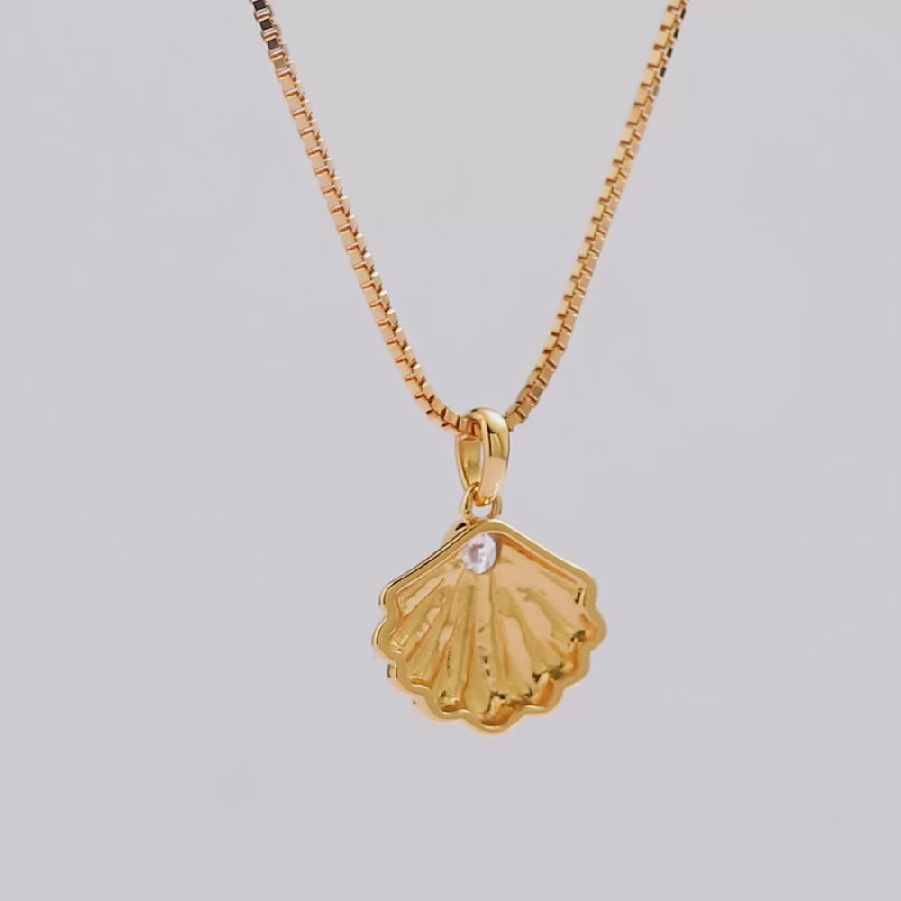 18K Gold Vermeil Margalo Oyster - Shaped Pendant Necklace
