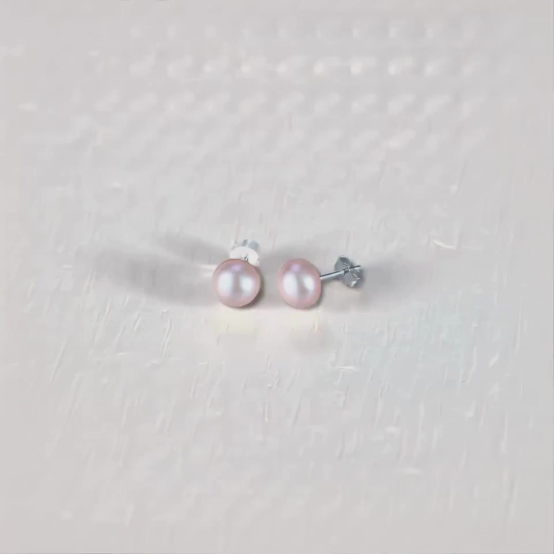 925 Sterling Silver Lula Pearl Stud Earrings