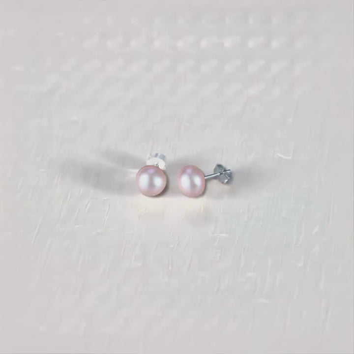 925 Sterling Silver Lula Pearl Stud Earrings