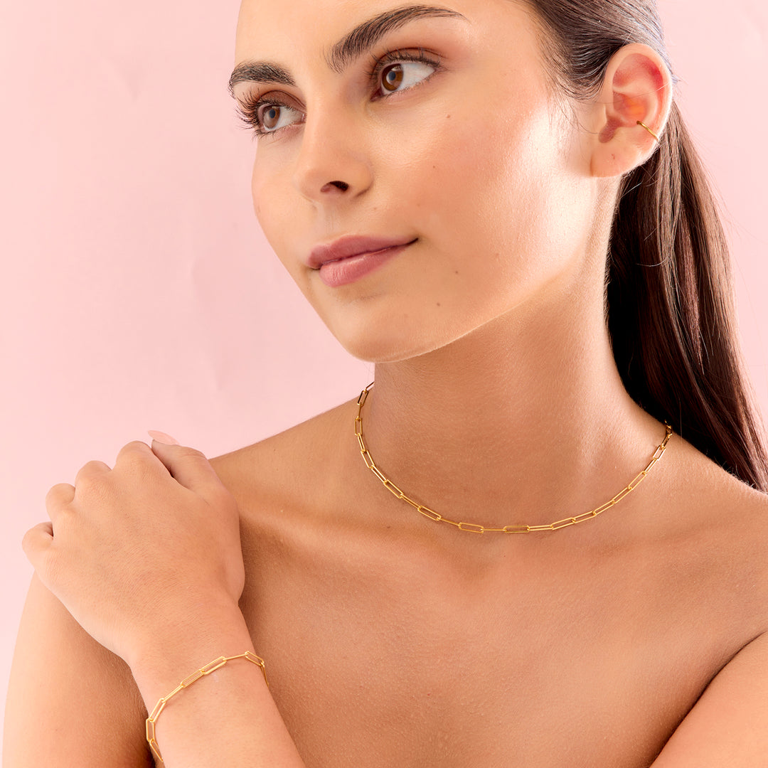 18K Gold Vermeil Rebekka Paperclip Necklace