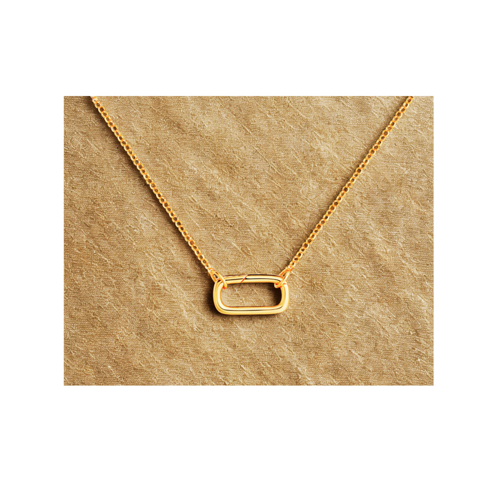 18K Gold CharmEdit Necklace with Customisable Front Link