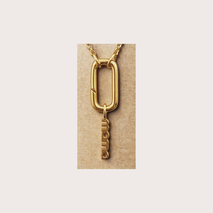 18K Gold CharmEdit Necklace with Customisable Front Link