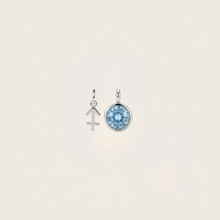 Sagittarius Celestial Pair – Rhodium Plated over Sterling Silver