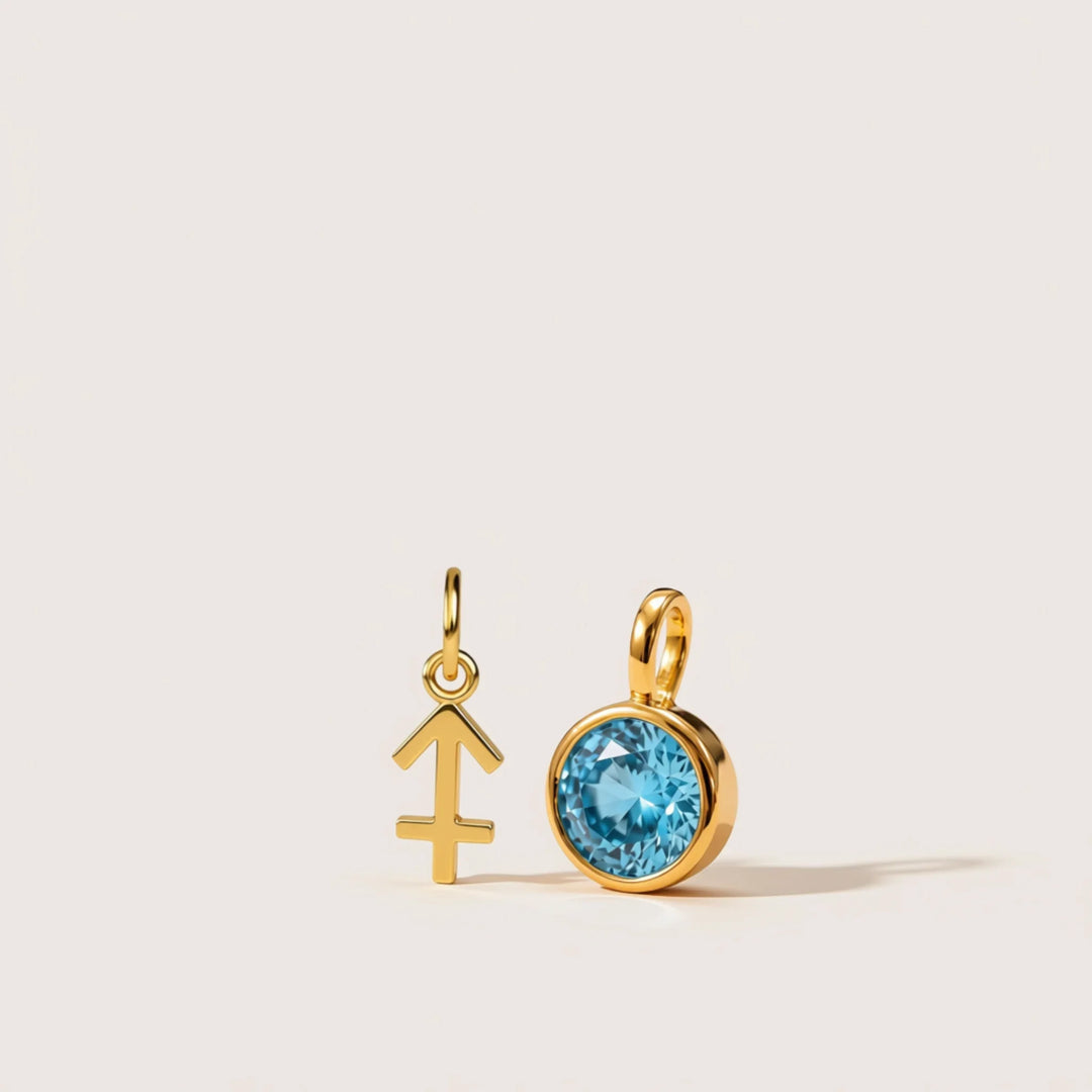 Sagittarius Celestial Pair – Gold Plated over Sterling Silver
