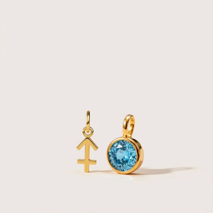 Sagittarius Celestial Pair – Gold Plated over Sterling Silver