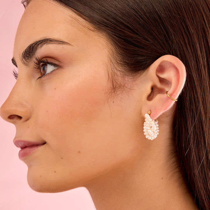 14K Gold Filled Pearl Seed Laetitia Earrings