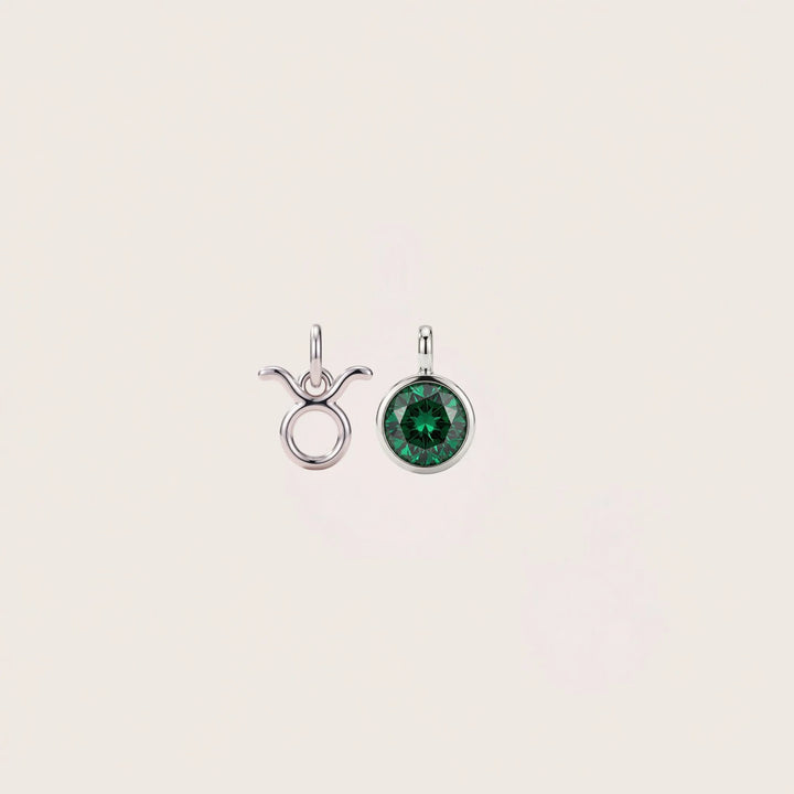 Taurus Celestial Pair – Rhodium Plated over Sterling Silver