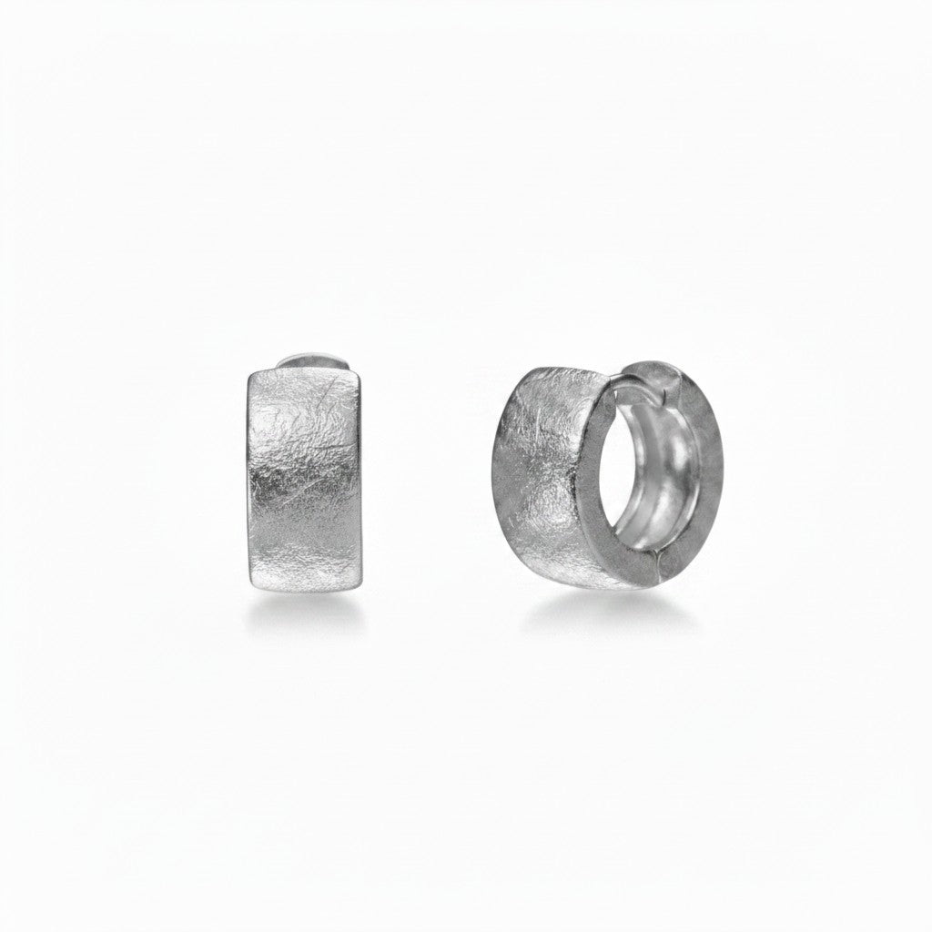 Terra Huggies – Rhodium Plated over Sterling Silver