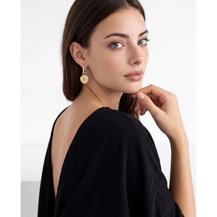 18K Gold Plated Vintage Evil Eye Set
